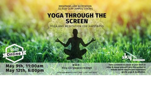 Credit for SKY's event Yoga Through the Screen on May 9 and 12, 2020.