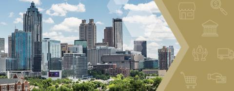 View of Atlanta skyline.