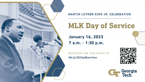 2023 MLK Day of Service on January 16, 2023, from 7 a.m. - 1:30 p.m.