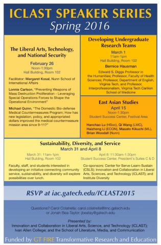 ICLAST Speaker Series - Spring 2016