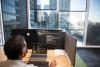 Renjith's office, in Coda, overlooks Midtown. 