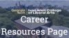 aerial view of the Ivan Allen College building with the logo for the Ivan Allen College of Liberal Arts and the words Career Resources Page