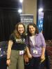 Pictured left to right: Brittany Aiello, OMSCS Communications, and Tina Fatouros, OMSCS student and WiCyS scholarship attendee